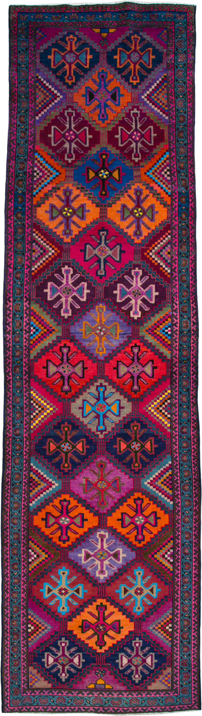 Vintage Persian Mahal Runner, No.26146 - Galerie Shabab
