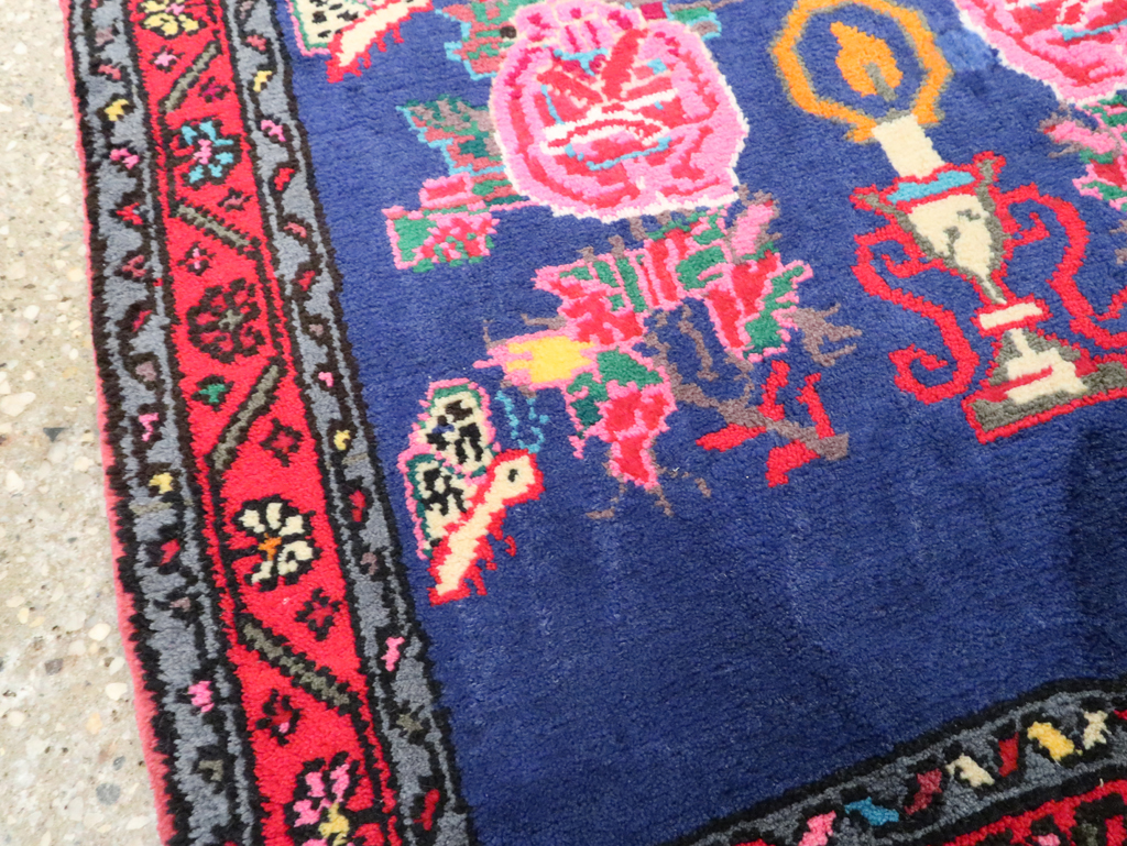 Vintage Persian Hamadan Throw Rug, No.26155 - Galerie Shabab