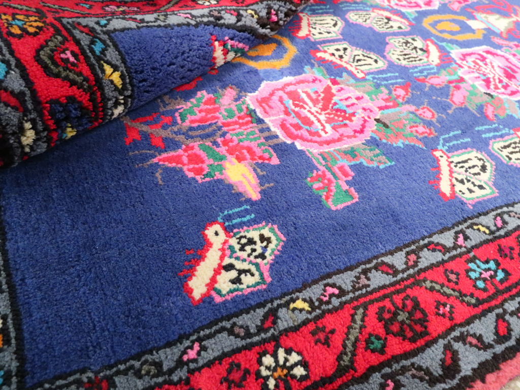 Vintage Persian Hamadan Throw Rug, No.26155 - Galerie Shabab