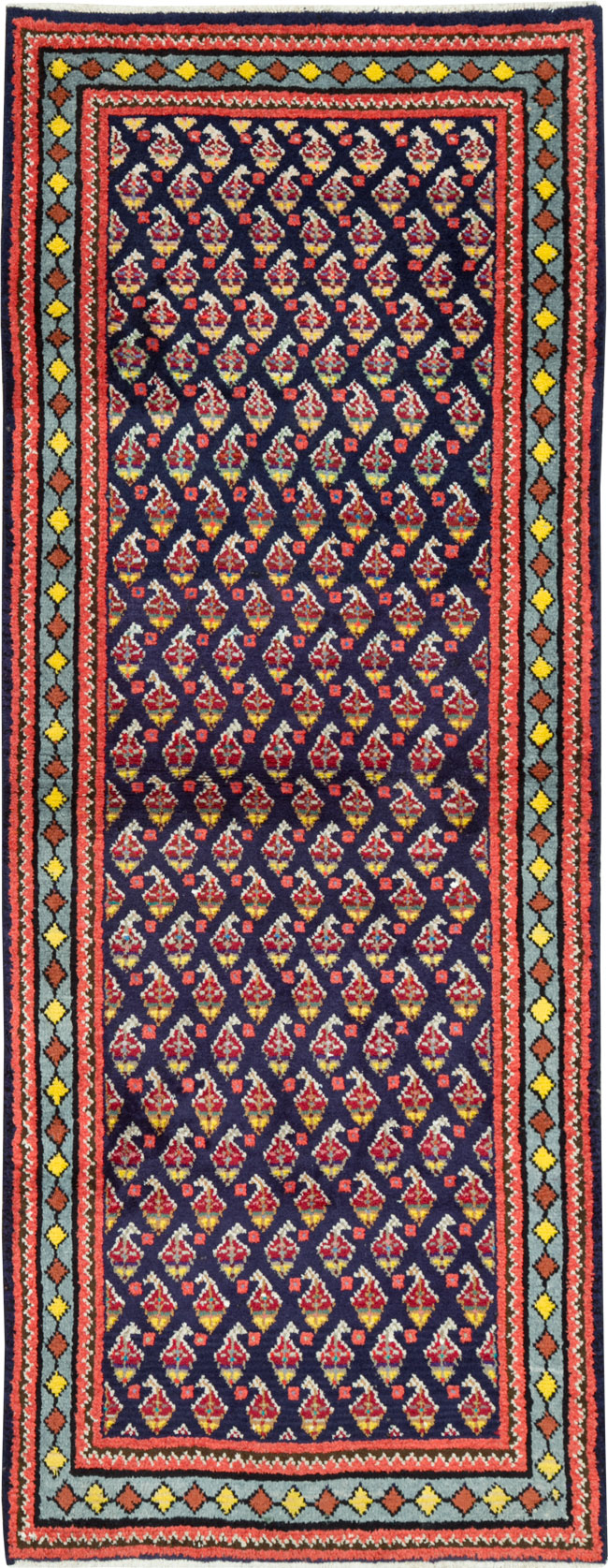 Vintage Persian Hamadan Throw Rug, No.26178 - Galerie Shabab