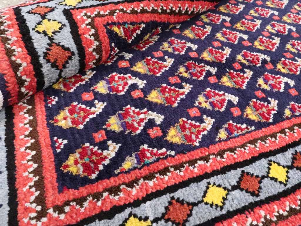 Vintage Persian Hamadan Throw Rug, No.26178 - Galerie Shabab