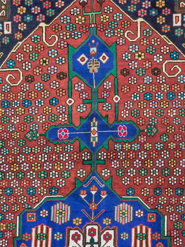 Vintage Persian Hamadan Rug, No.26180 - Galerie Shabab