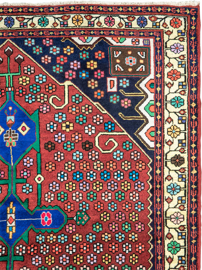 Vintage Persian Hamadan Rug, No.26180 - Galerie Shabab