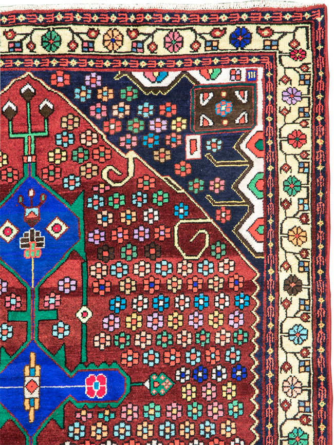 Vintage Persian Hamadan Rug, No.26180 - Galerie Shabab
