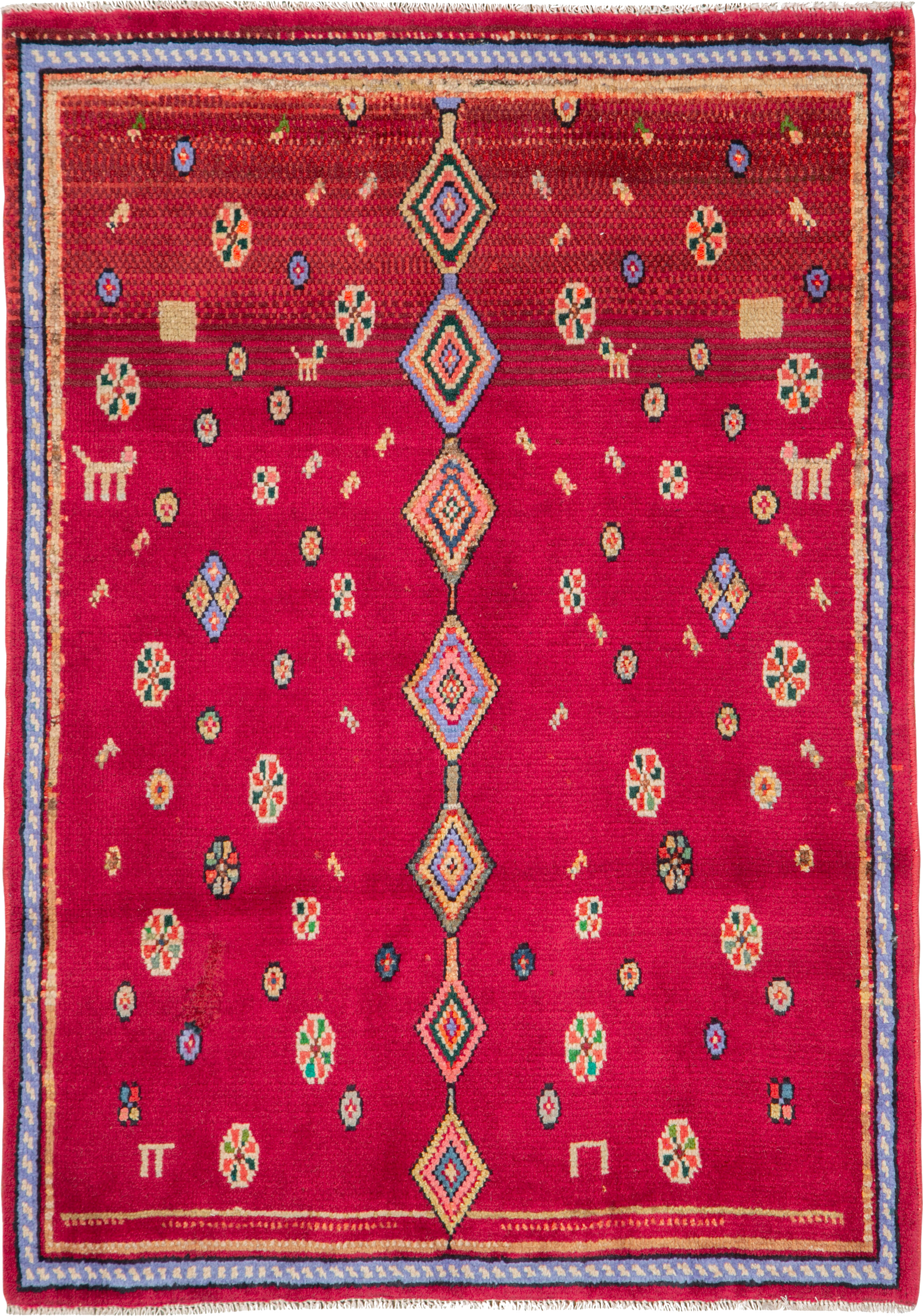 Vintage Persian Mahal Rug, No.26183 - Galerie Shabab