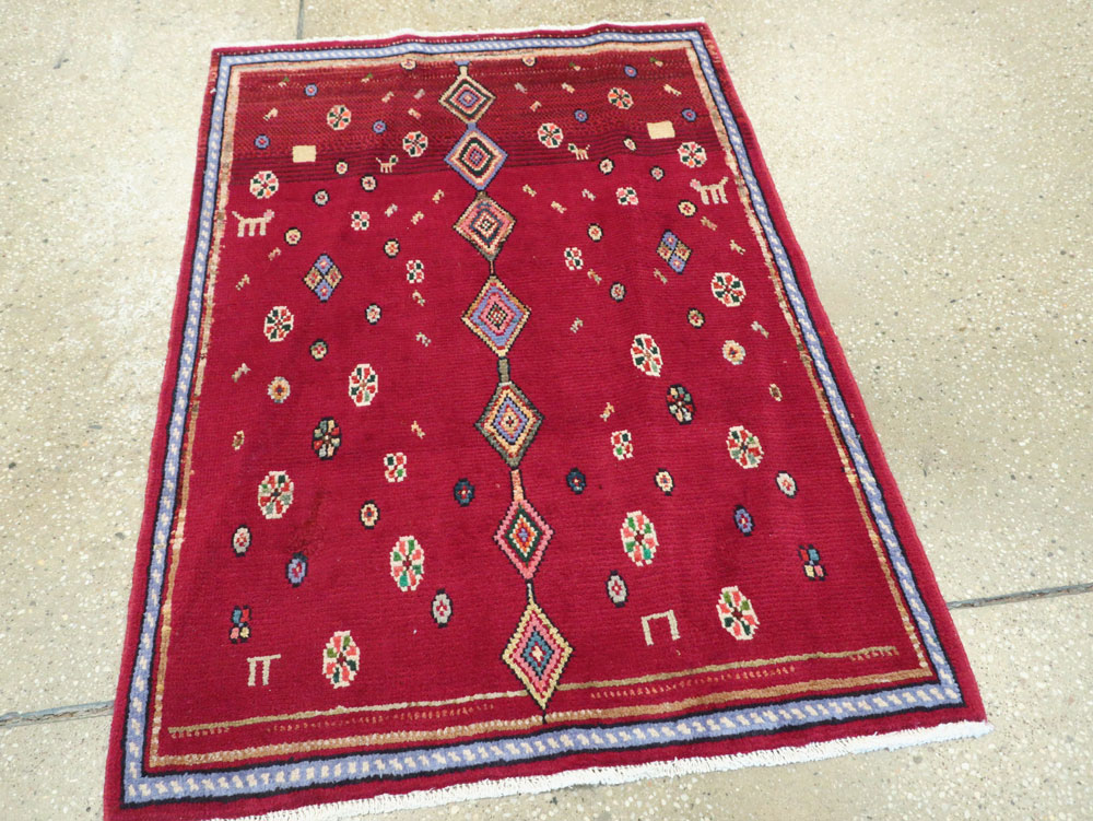 Vintage Persian Mahal Rug, No.26183 - Galerie Shabab