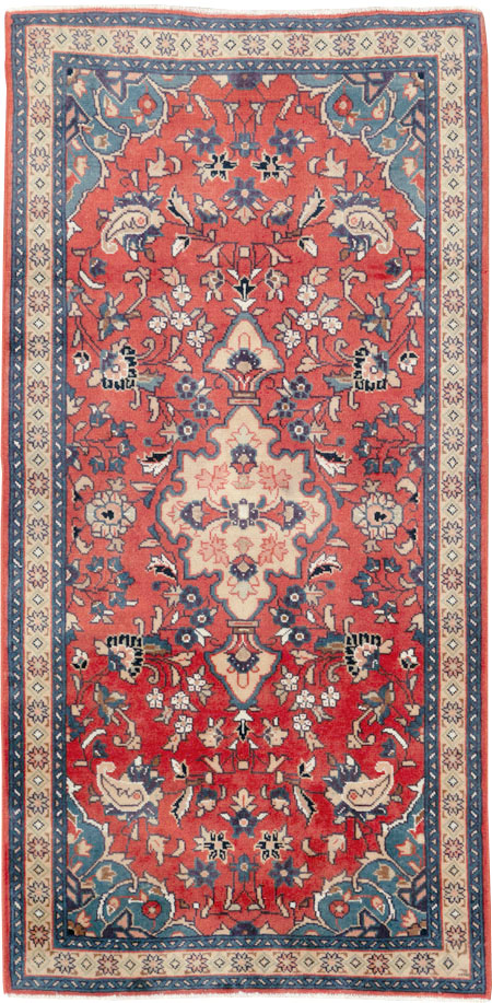 Vintage Persian Tabriz Throw Rug (Pair: 1 of 2), No.26189 - Galerie Shabab