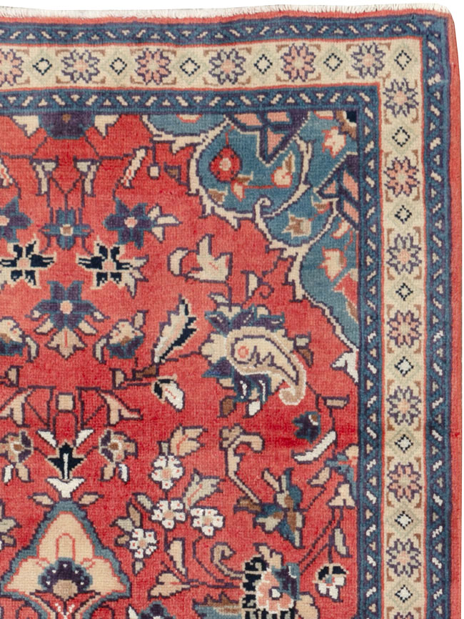 Vintage Persian Tabriz Throw Rug (Pair: 1 of 2), No.26189 - Galerie Shabab