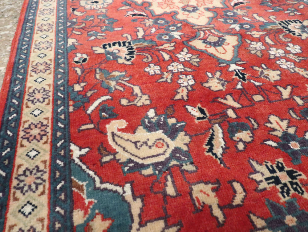 Vintage Persian Tabriz Throw Rug (Pair: 1 of 2), No.26189 - Galerie Shabab