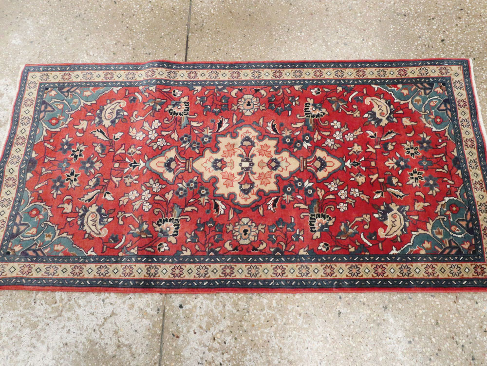 Vintage Persian Tabriz Throw Rug (Pair: 1 of 2), No.26189 - Galerie Shabab