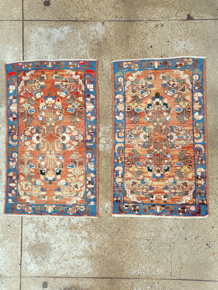 Vintage Persian Hamadan Rug (Pair: 2 of 2), No.26198 - Galerie Shabab