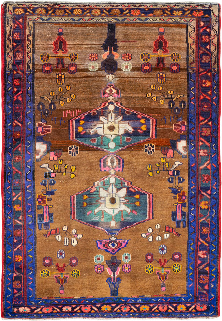 Vintage Persian Hamadan Rug, No.26210 - Galerie Shabab