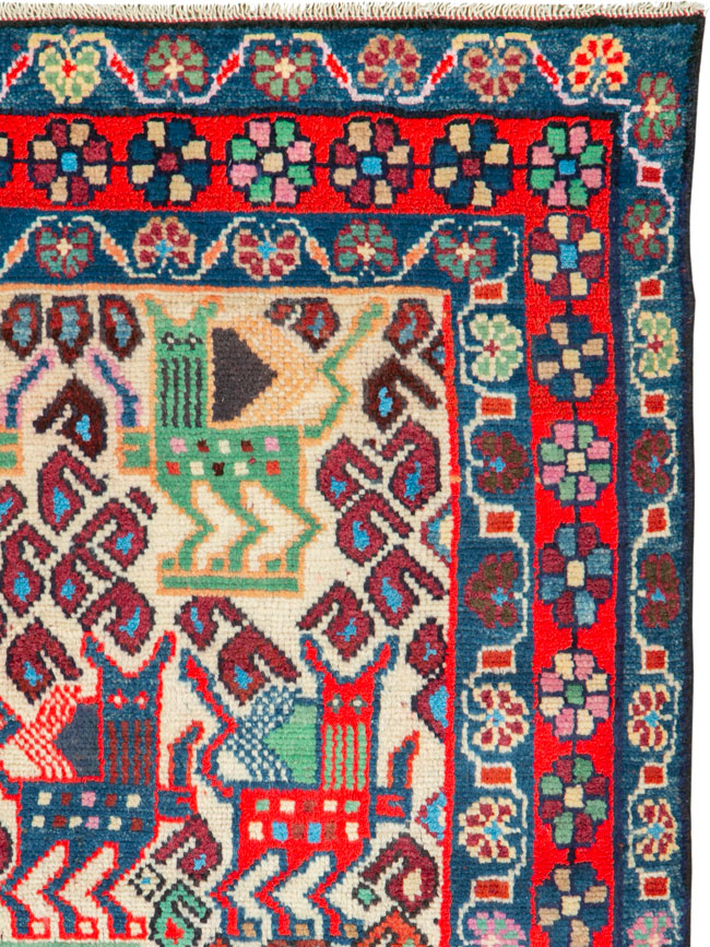 Vintage Persian Hamadan Rug, No.26213 - Galerie Shabab