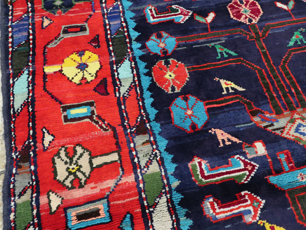 Vintage Persian Hamadan Rug, No.26214 - Galerie Shabab