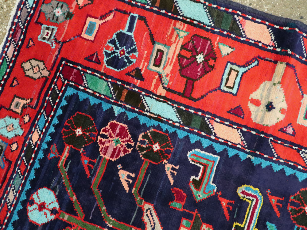 Vintage Persian Hamadan Rug, No.26214 - Galerie Shabab