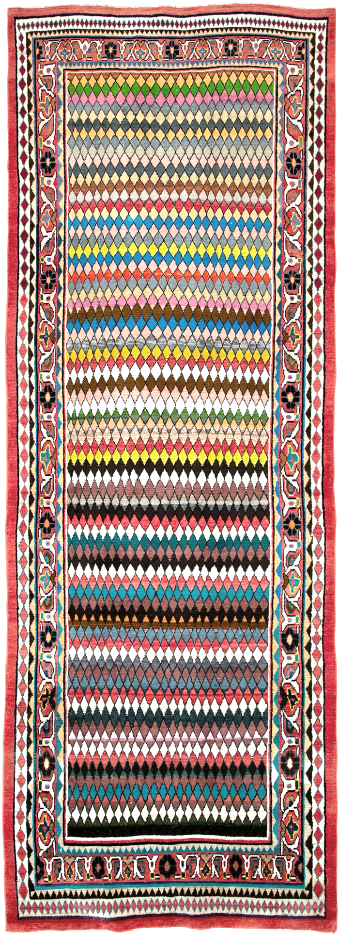 Vintage Persian Mahal Runner, No.26232 - Galerie Shabab