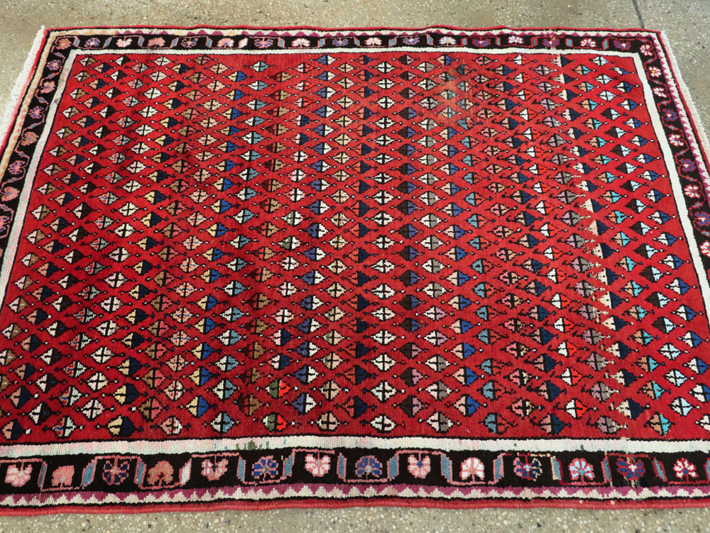Vintage Persian Hamadan Rug, No.26234 - Galerie Shabab