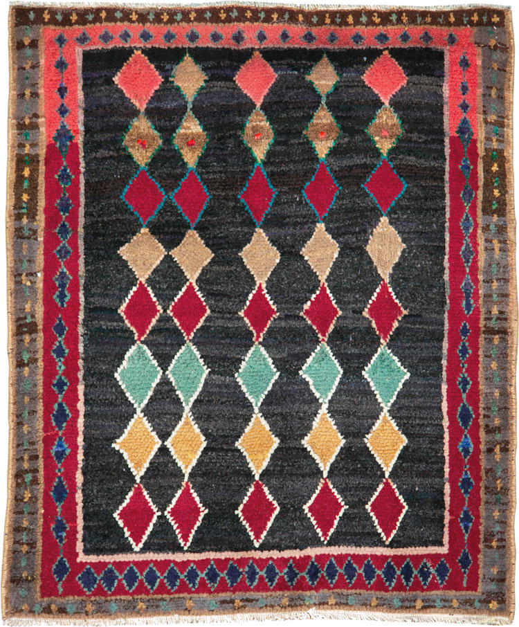 Vintage Persian Mahal Rug, No.26237 - Galerie Shabab