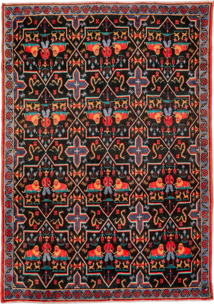 Vintage Persian Mahal Rug, No.26247 - Galerie Shabab