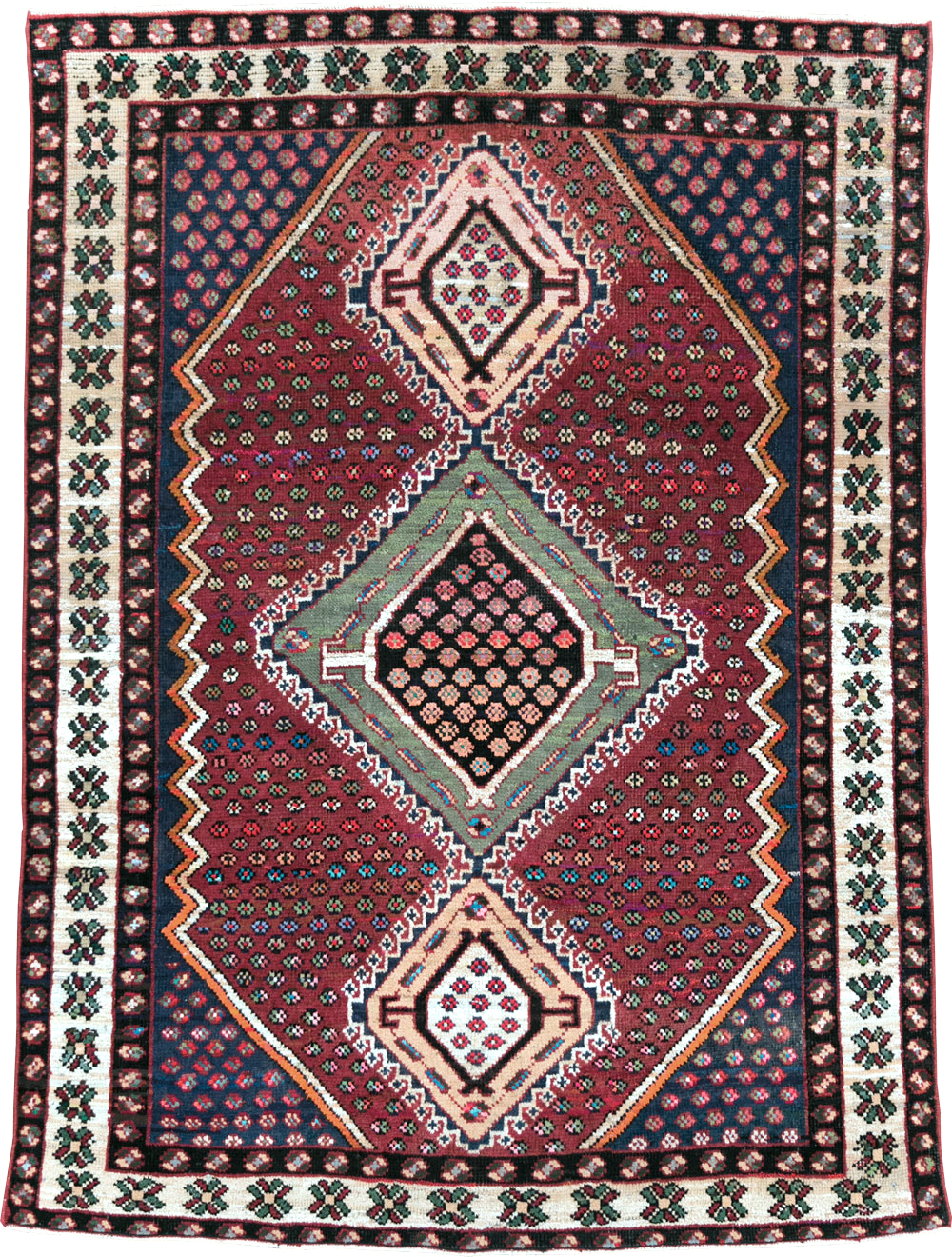 Vintage Persian Shiraz Rug, No.26248 - Galerie Shabab
