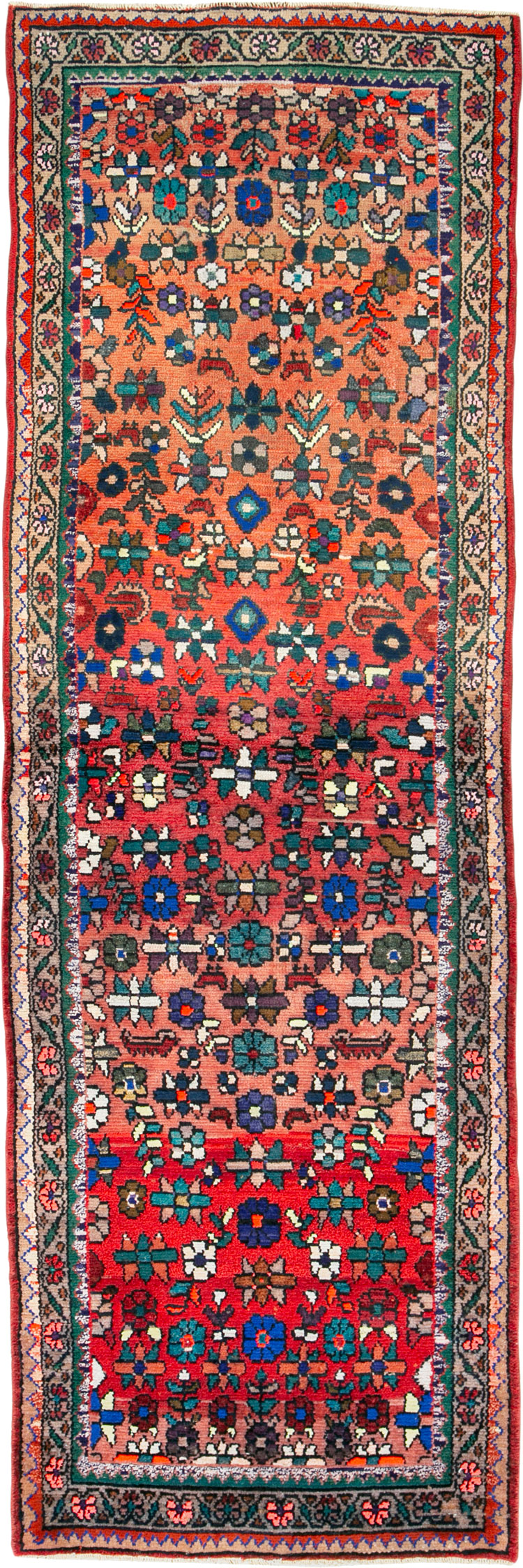 Vintage Persian Hamdan Runner, No.26260 - Galerie Shabab