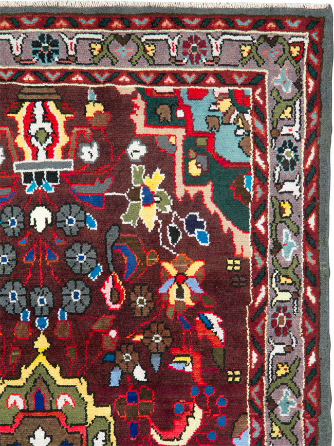 Vintage Persian Hamadan Rug, No.26263 - Galerie Shabab