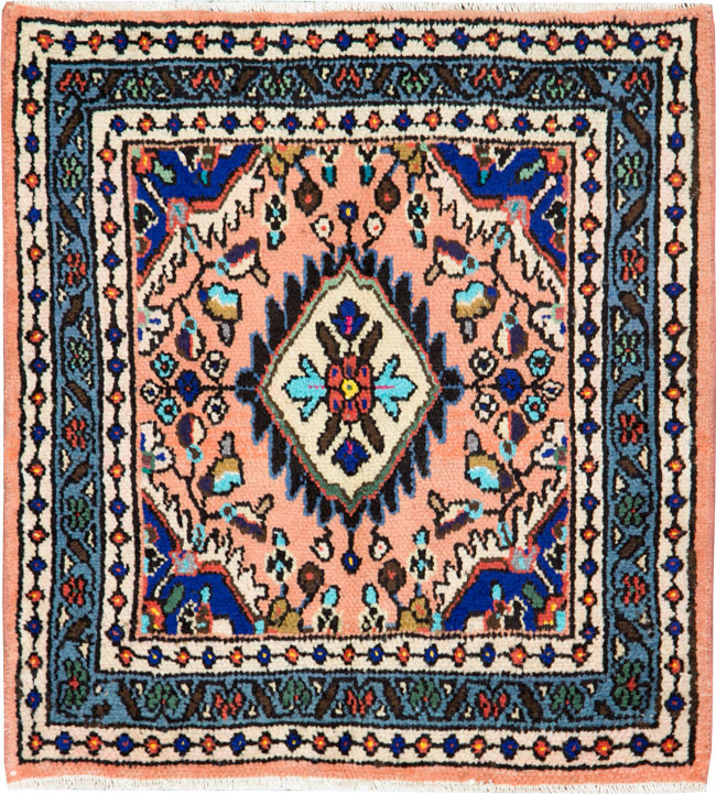 Vintage Square Hamadan Rug, No.26267 - Galerie Shabab