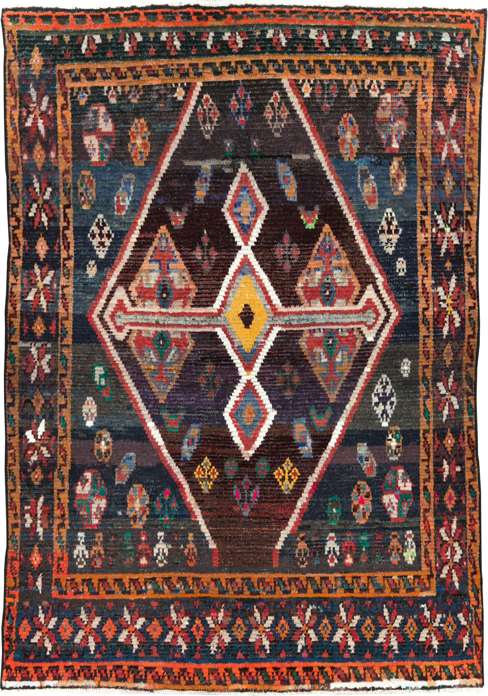 Vintage Persian Gabbeh Accent Rug, No.26269 - Galerie Shabab