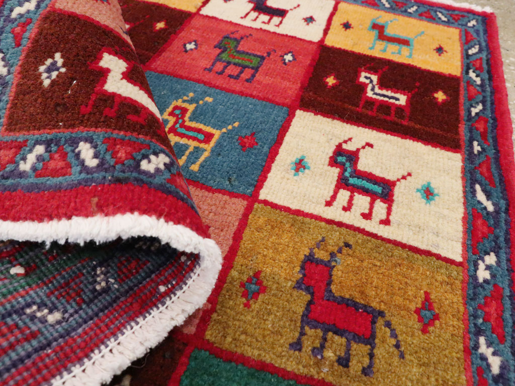 Vintage Persian Mahal Square Rug (Pair: 2 of 2), No.26273 - Galerie Shabab