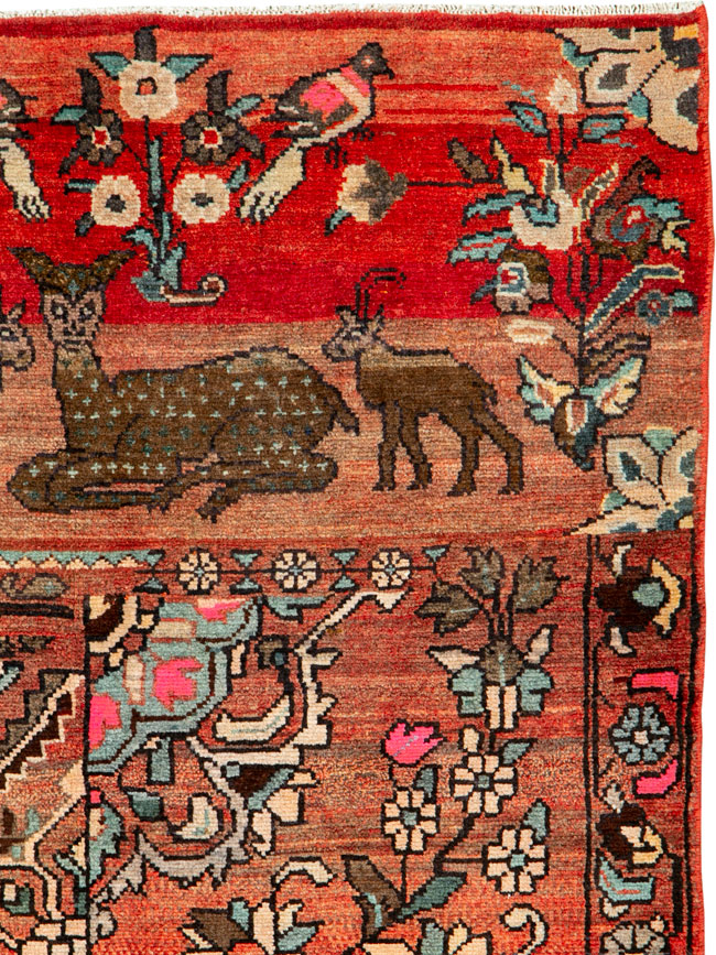 Vintage Persian Pictorial Sampler Rug, No.26275 - Galerie Shabab