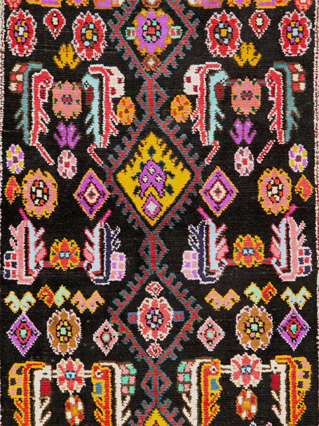 Vintage Persian Hamadan Gallery Carpet, No.26278 - Galerie Shabab