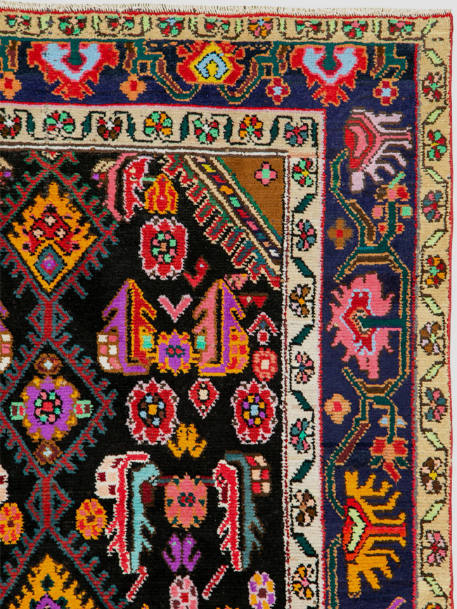 Vintage Persian Hamadan Gallery Carpet, No.26278 - Galerie Shabab