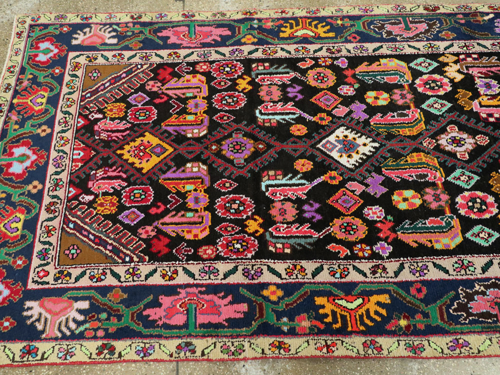 Vintage Persian Hamadan Gallery Carpet, No.26278 - Galerie Shabab