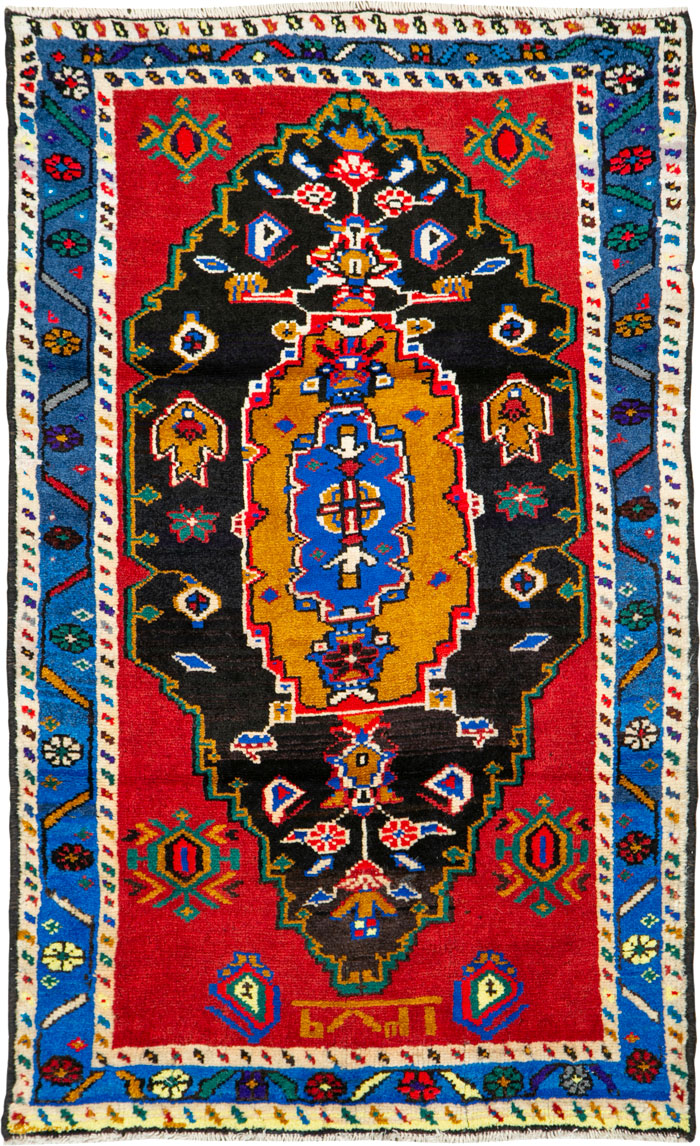 Vintage Persian Hamadan Rug, No.26279 - Galerie Shabab