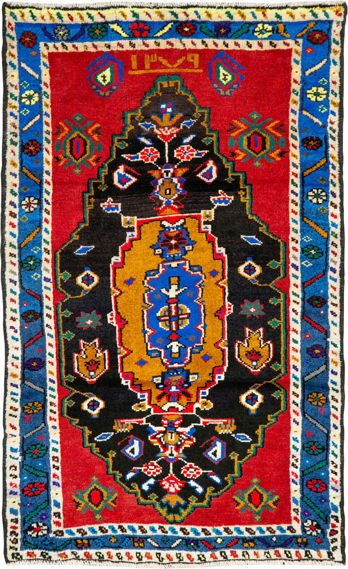 Vintage Persian Hamadan Rug, No.26279 - Galerie Shabab