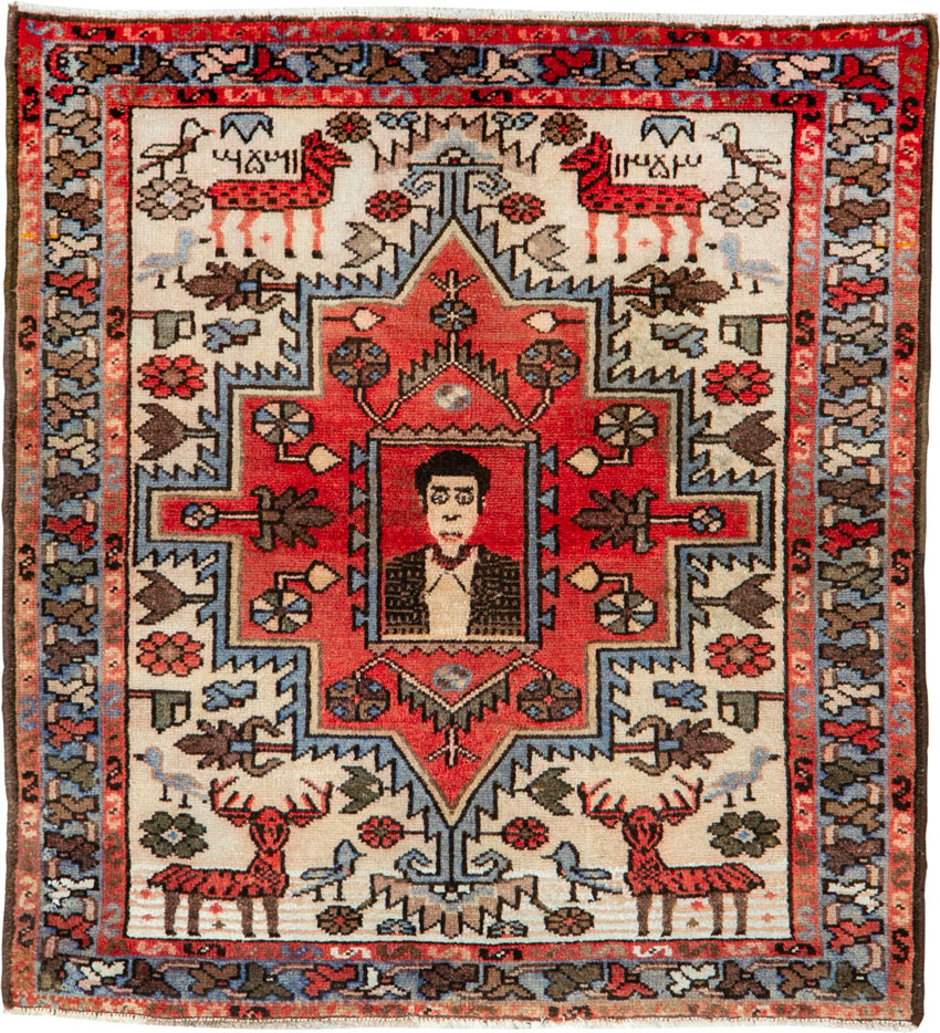 Vintage Persian Hamadan Rug, No.26283 - Galerie Shabab