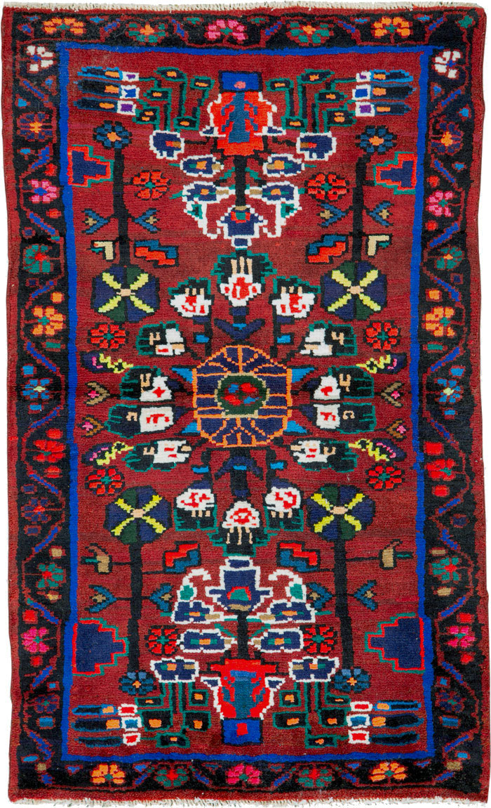 Vintage Persian Hamadan Rug, No.26290 - Galerie Shabab