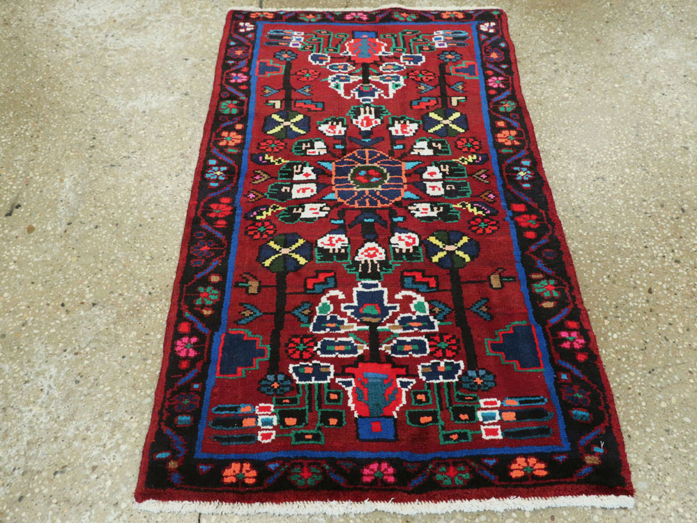 Vintage Persian Hamadan Rug, No.26290 - Galerie Shabab