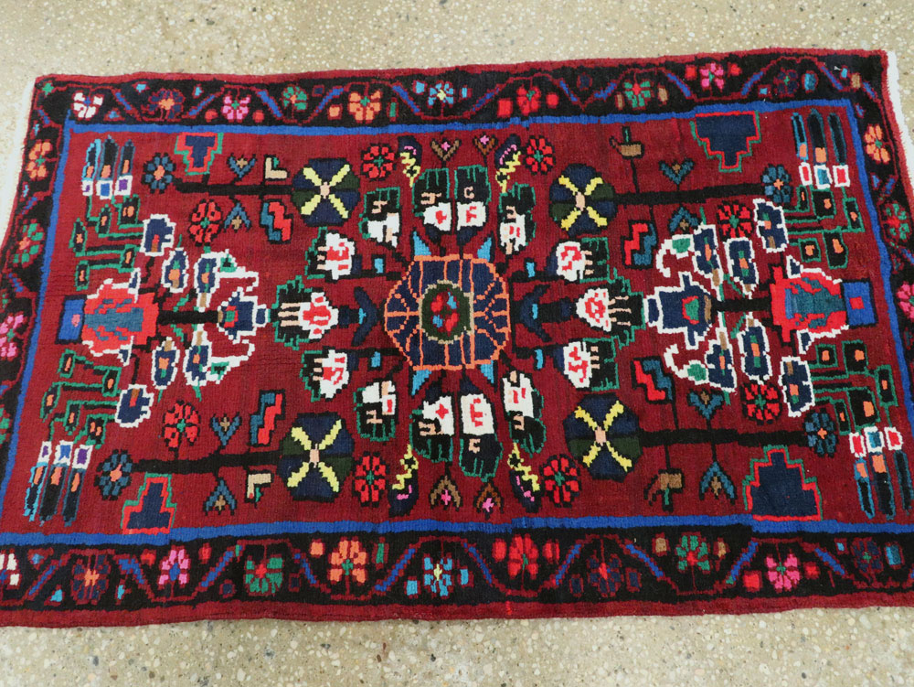 Vintage Persian Hamadan Rug, No.26290 - Galerie Shabab