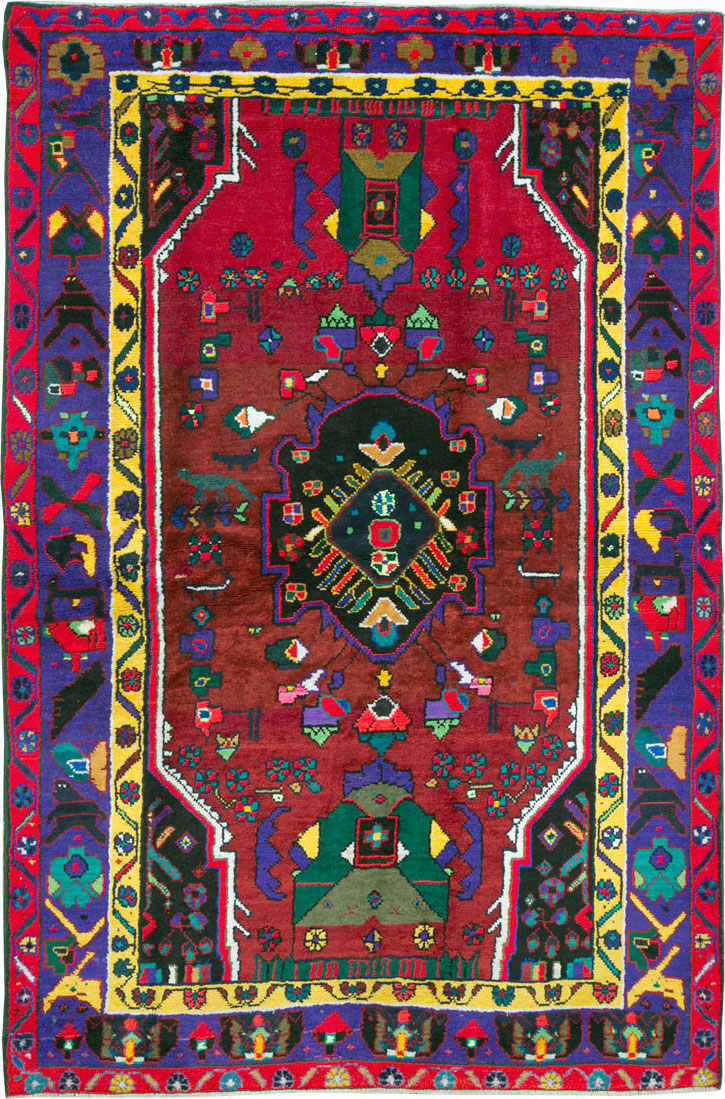 Vintage Persian Hamadan Rug, No.26301 - Galerie Shabab
