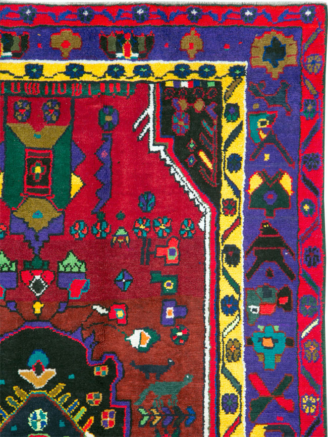 Vintage Persian Hamadan Rug, No.26301 - Galerie Shabab