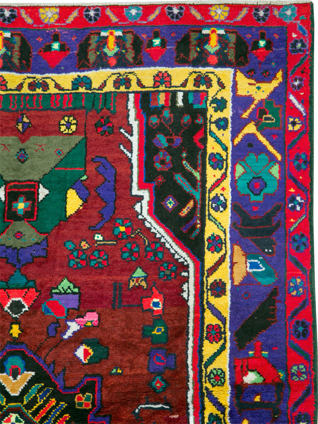 Vintage Persian Hamadan Rug, No.26301 - Galerie Shabab