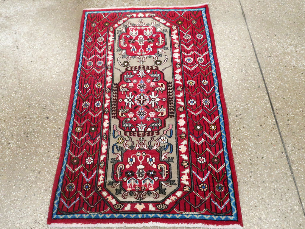 Vintage Persian Tabriz Throw Rug (Pair: 1 of 2), No.26315 - Galerie Shabab