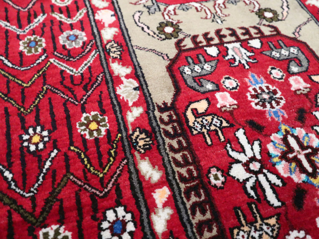 Vintage Persian Tabriz Throw Rug (Pair: 1 of 2), No.26315 - Galerie Shabab