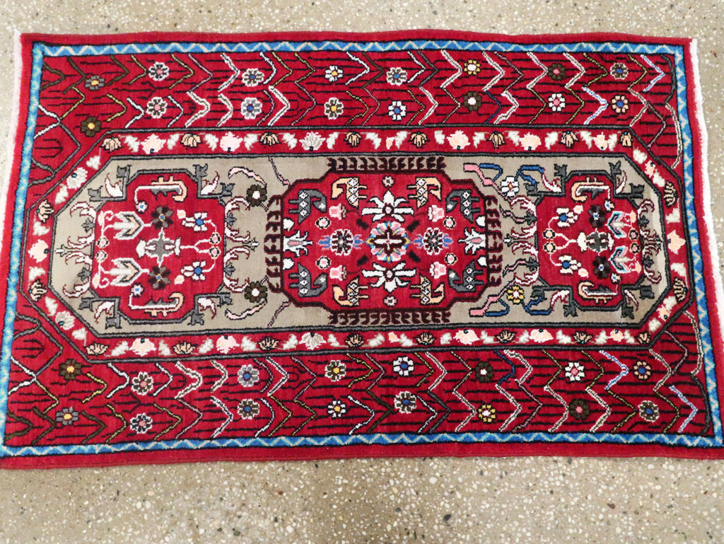 Vintage Persian Tabriz Throw Rug (Pair: 1 of 2), No.26315 - Galerie Shabab