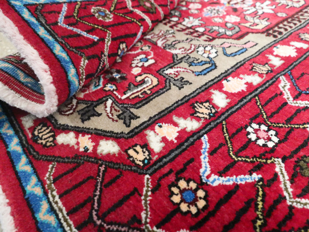 Vintage Persian Tabriz Throw Rug (Pair: 1 of 2), No.26315 - Galerie Shabab