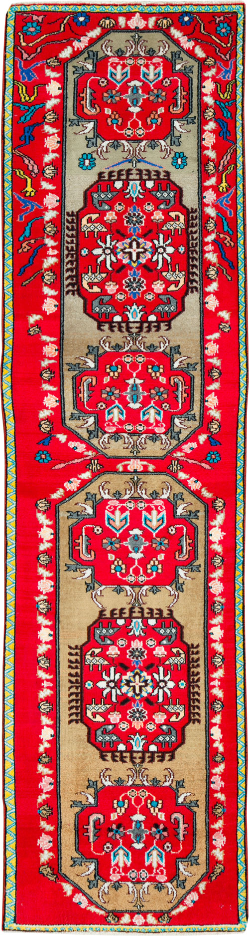 Vintage Persian Mahal Small Runner, No.26317 - Galerie Shabab