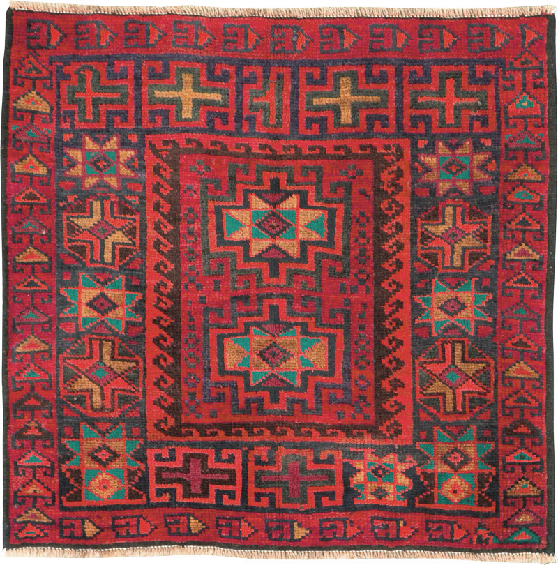Vintage Persian Baluch  Square Rug, No.26319 - Galerie Shabab
