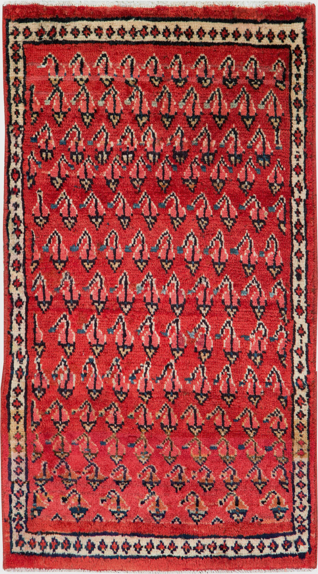 Vintage Persian Hamadan Throw Rug, No.26326 - Galerie Shabab