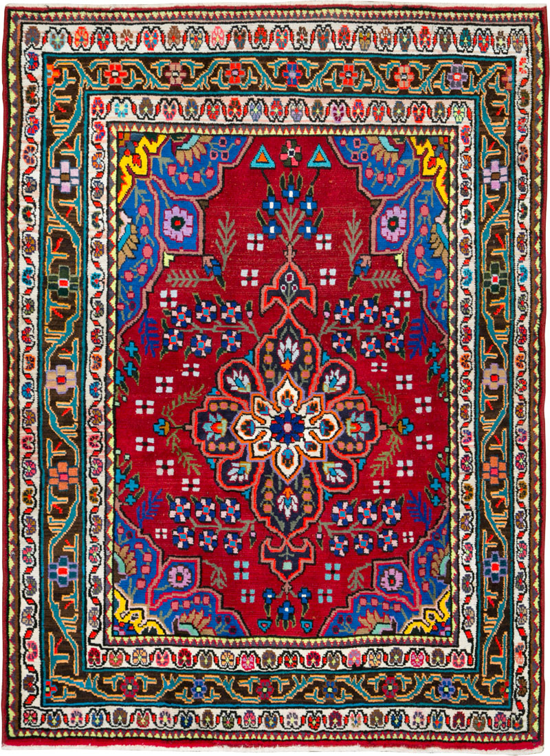 Vintage Persian Mahal Rug, No.26330 - Galerie Shabab